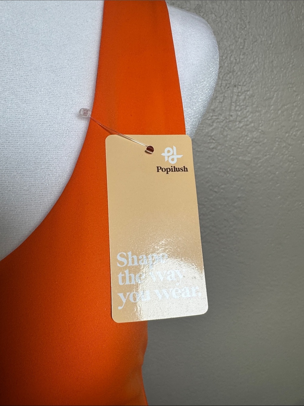 Popilush Orange Scoop Neck Bodysuit - Picture 2 of 9